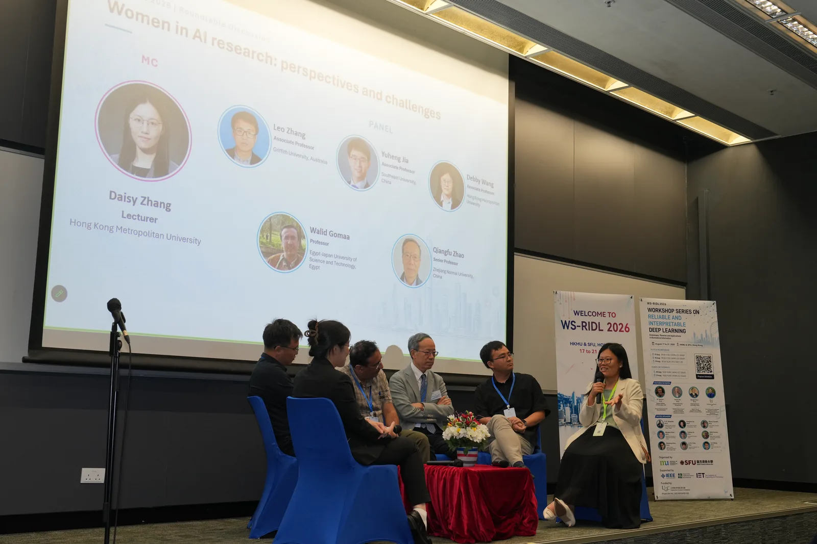A panel discussion with workshop participants