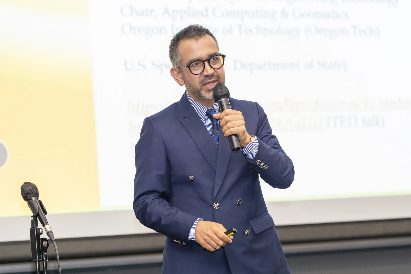 A guest speaker during a workshop session